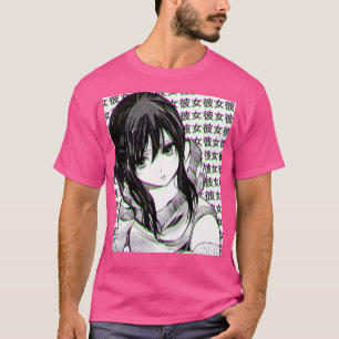 Camiseta Namorada (Preto E Branco) - Triste Anime Japonês
