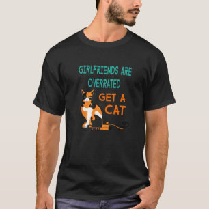 Camiseta Namoradas São Superestimadas Adote Um Gato Gatinho