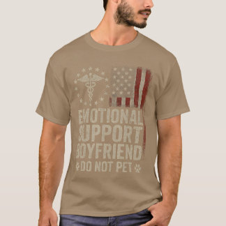 Camiseta Namorado de Apoio Emocional Não Acaricie Funny BF 