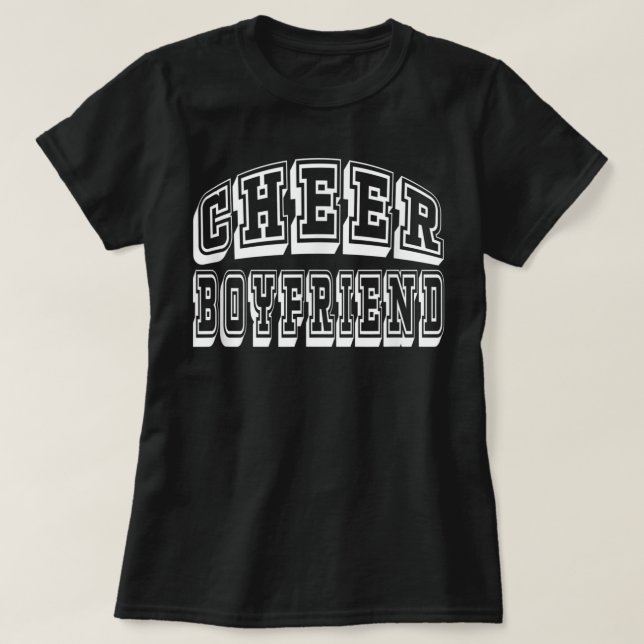 Camiseta Namorado de Cheque Cheerleader Orgulhoso BF (Frente do Design)