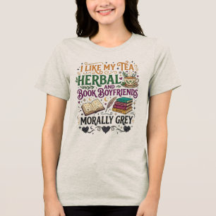 Camiseta Namorado de Livro Moralmente Cinza Protetor de Chá
