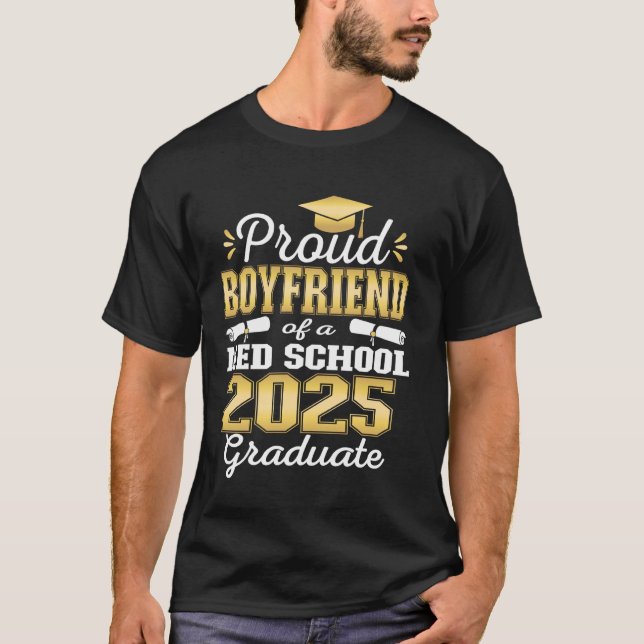 Camiseta Namorado do Formando escolar de 2025 Classe Med (Frente)