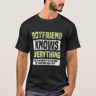Camiseta Namorado Engraçado Sabe Tudo Namorada Relati