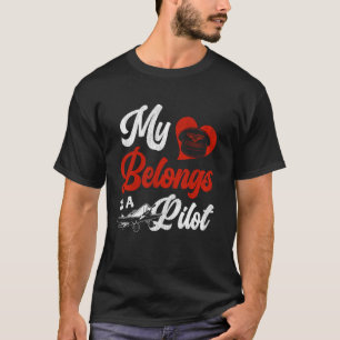 Camiseta Namorado Esposa Marido Dia dos Namorados Piloto de