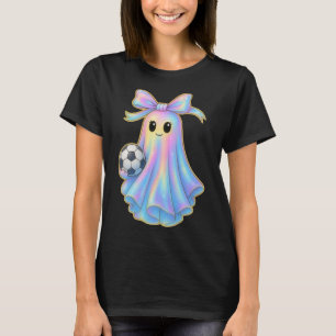 Camiseta Namorado Fantasma de Futebol Fofo Pastel Halloween
