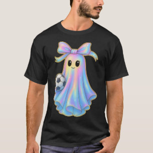 Camiseta Namorado Fantasma de Futebol Fofo Pastel Halloween