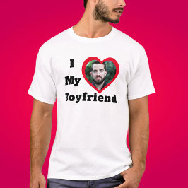 Camiseta Namorado Foto Personalizada Eu Amo Meu Namorado