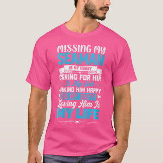 Camiseta Namorado Marinheiro Para Uma Namorada Esposa Marin