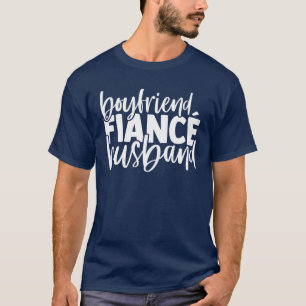 Camiseta Namorado Noivo Marido Combinando Roupas de Noiva E