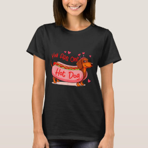Camiseta Namorados Amante de Dachshund Mãe Wiener Você é Um
