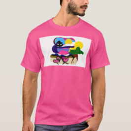 Camiseta Namorados Beach Pink Flamingos