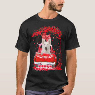 Camiseta Namorados Brancos De German shepherd De Caminhão V