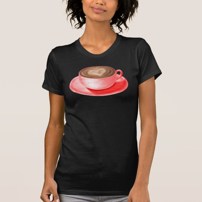 Camiseta Namorados Cappuccino Art Heart (Frente)
