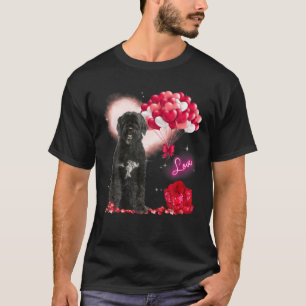Camiseta Namorados Cardíaco de Balão de Cão-de-Água em 