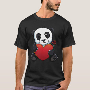 Camiseta Namorados Cardíaco do Panda Carneiro