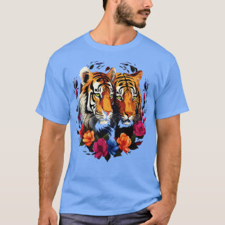 Camiseta Namorados Casal de Tigre Siberiano