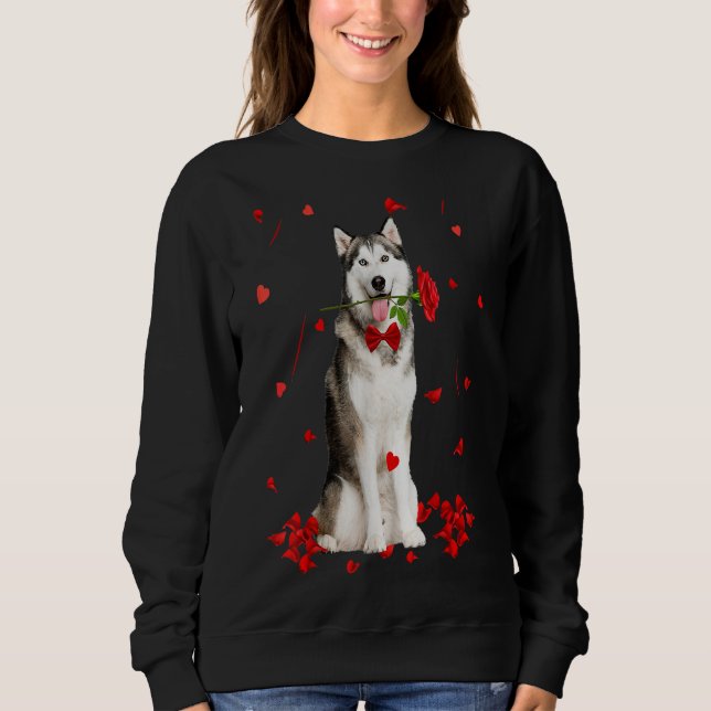 Camiseta Namorados de cães Dias de os namorados siberianos (Frente)