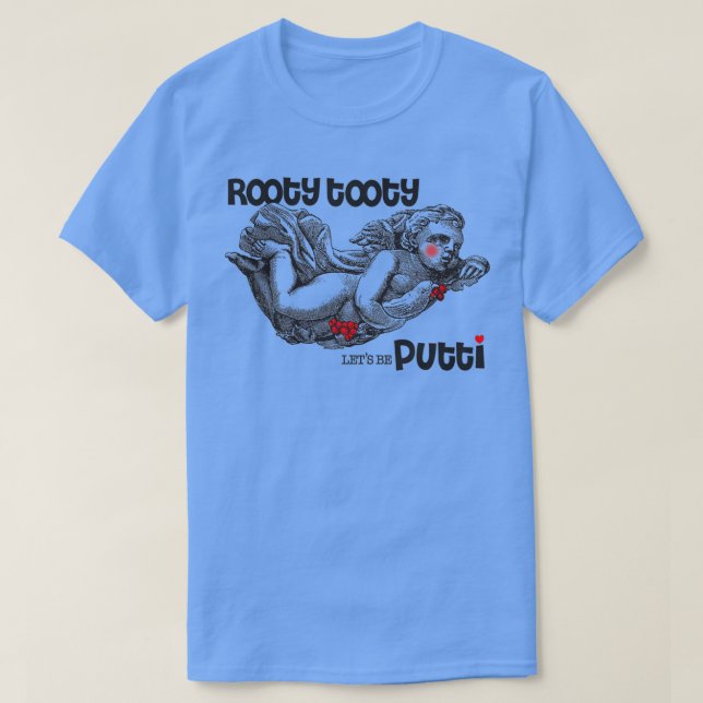 Camiseta Namorados de Cupid Putti da História da Arte (Frente do Design)