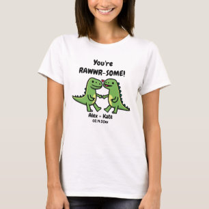 Camiseta Namorados de dinossauro
