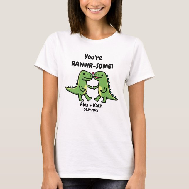Camiseta Namorados de dinossauro (Frente)
