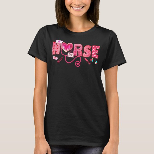 Camiseta Namorados de Enfermeiro ER ICU NICU RN Nurs (Frente)