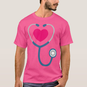 Camiseta Namorados De Estetoscópio Cardíaco Para Enfermeiro