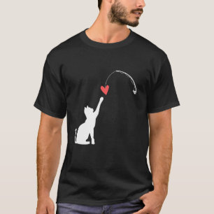 Camiseta Namorados De Gato Cardíaco Gatinho De Dia Ama Golp