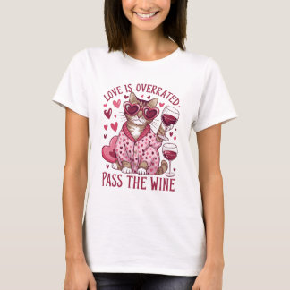 Camiseta Namorados de gato e de vinho