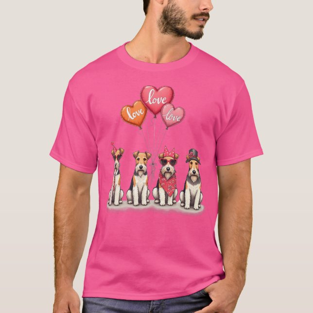 Camiseta Namorados de Terrier Fox (Frente)