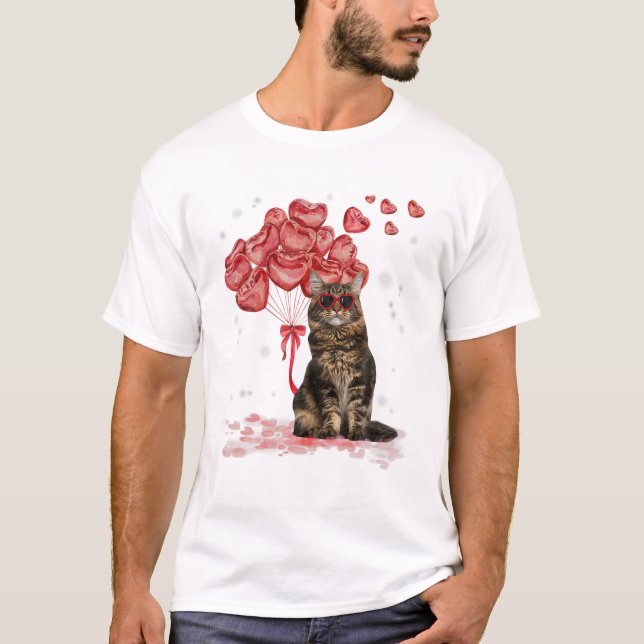 Camiseta Namorados do Coração Maine Coon (Frente)