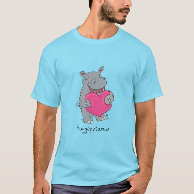 Camiseta Namorados do Hippo Hugs Tshirt Azul (Frente)