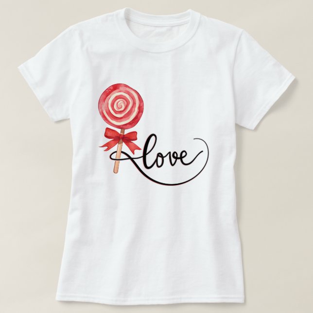 Camiseta Namorados doce presente de amor (Frente do Design)