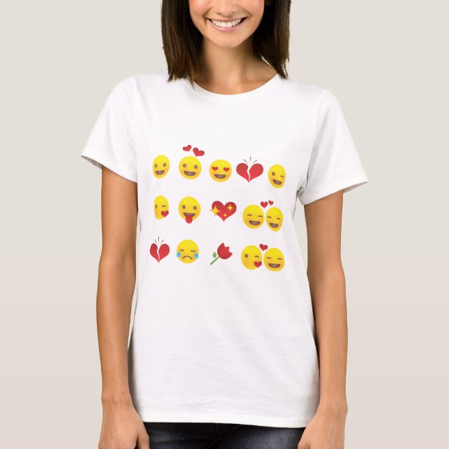 Camiseta Namorados Emojis (Frente)