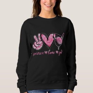 Camiseta Namorados Engraçado Paz Ame Jogador de Golfe Espor
