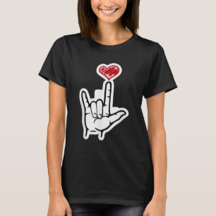 Camiseta Namorados Eu Te Amo Sinal Asl Coração Mulher Bonit