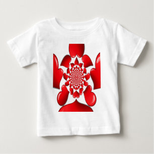 Camiseta Namorados Feliz Corações Vermelhos Grandes
