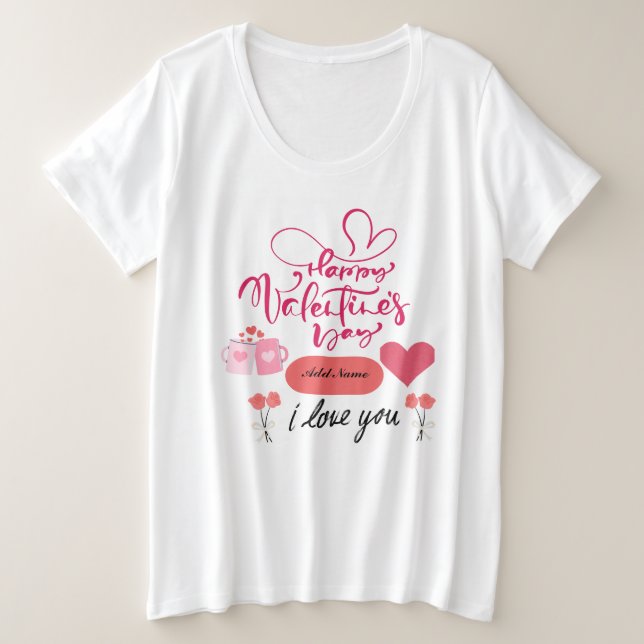 Camiseta Namorados Felizes "Eu Amo-Te" (Frente do Design)