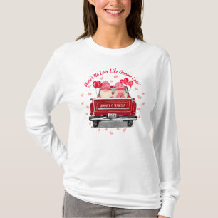 Camiseta Namorados Gnomo Adorava Corações Rosa Vintage Cami