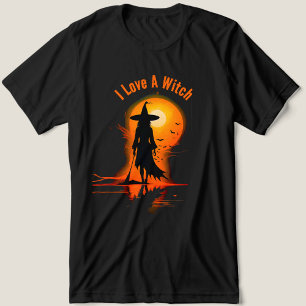 Camiseta Namorados Góticos Mágicos Eu Amo Um Texto De Bruxa