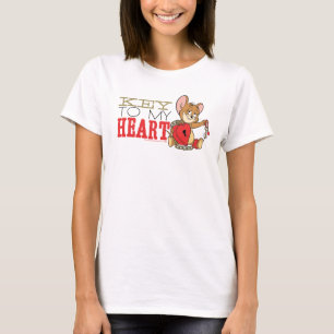 Camiseta Namorados Jerry Mouse "Key To My Heart"
