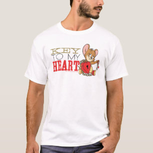 Camiseta Namorados Jerry Mouse "Key To My Heart"