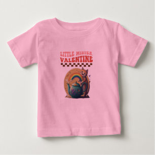 Camiseta namorados mestre sorrindo bule arco-íris