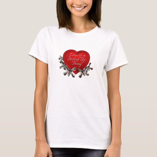 Camiseta Namorados - O amor é uma coisa tomada (Frente)