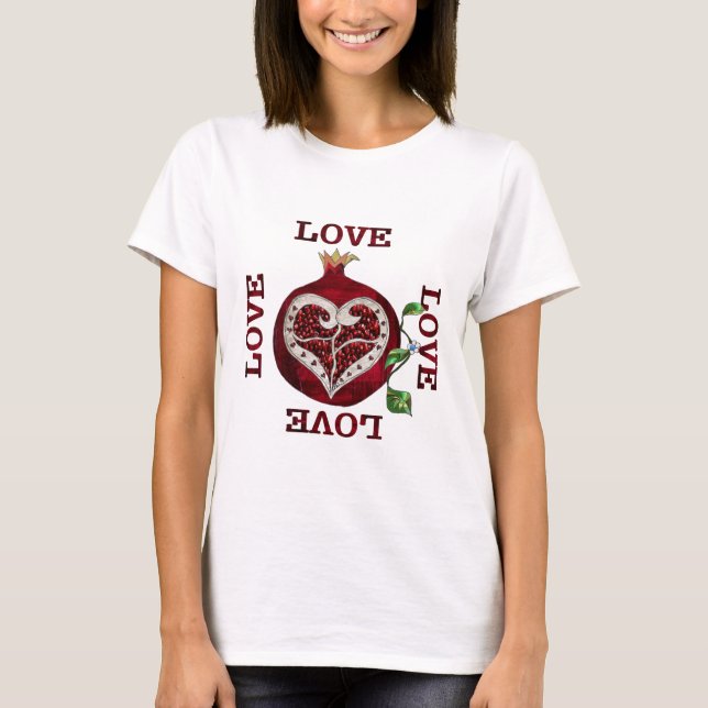 Camiseta Namorados Pomegranate Heart LOVE (Frente)