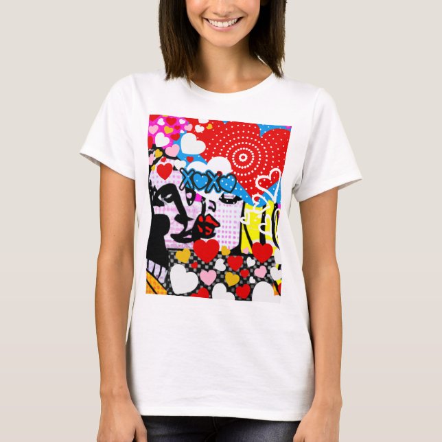 Camiseta Namorados pop Art (Frente)