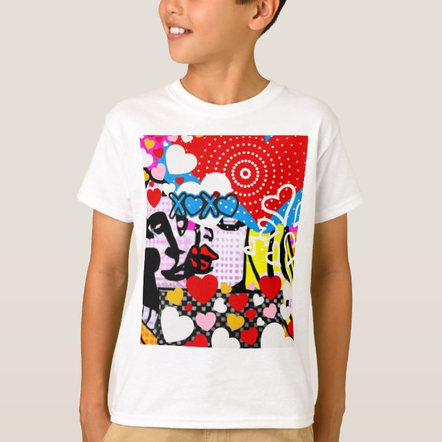 Camiseta Namorados pop Art (Frente)