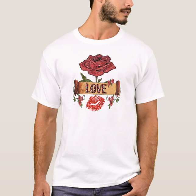 Camiseta NAMORADOS RAB Rockabilly, Love & Lipstick (Frente)