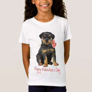 Camiseta Namorados Rottweiler cor-de-rosa