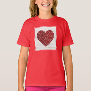 Camiseta Namorados Russo   Coração de abraços e beijos