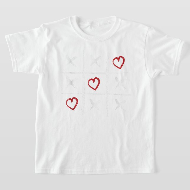 Camiseta Namorados Tic Tac Toe Heart Valent (Postura )